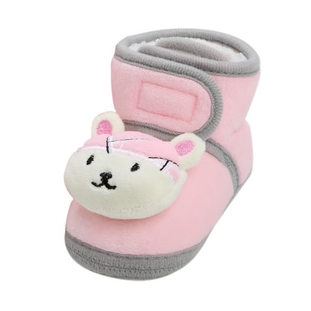 

Baby Shoes Fleece Warm Cute Cartoon Short Boots Shoes Fashion Printing Non Slip Breathable Toddler Boots