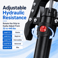 thumbnail image 7 of KOYMISKU 2-in-1 Hydraulic Twister Arm Trainer with Ab Roller, Adjustable 22-440 lb Chest Workout Equipment, 15 Levels, 7 of 7