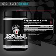 Gorilla Mode Creatine Monohydrate Micronized Powder, 100 Servings