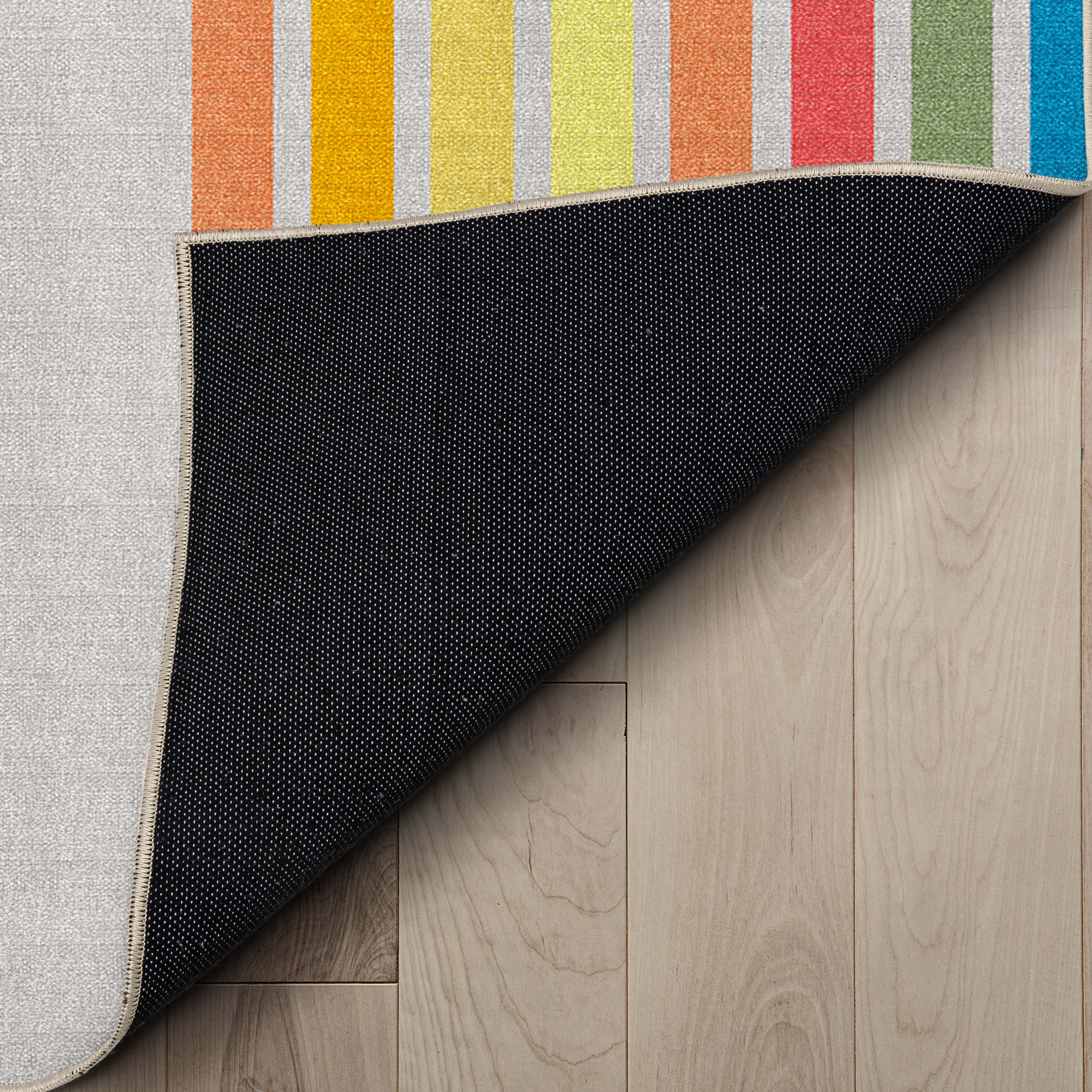 Well Woven Apollo Border Arch Modern Geometric Kids Multi Color Flat Pile Easy to Clean 7'10" x 9'10" Area Rug for Living Room Dining Room Bedroom and Kitchen