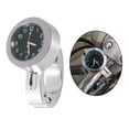 thumbnail image 3 of Reloj de manillar de motocicleta Sunnimix impermeable brillante esfera plata negro 7/8 a 1, 3 of 8