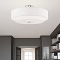 thumbnail image 3 of Livex Lighting Meridian 9.5" 5-Light Metal & Fabric Semi Flush in Brushed Nickel, 3 of 9