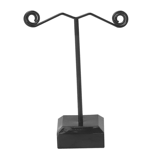 Estante de metal para encimera, base acrílica, organizador de pendientes, decoración de adorno en forma de T Talla S jinwen Soporte de exhibición de joyería