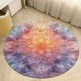 thumbnail image 4 of Kaleidoscope Mandala Colorful Floral Boho Floral Medallion Round Rug - Small Round Area Rug, Soft Non-Slip Machine Washable Bedroom Mat Indoor Accent Entry Carpet for Office Desk Dorm Hallway, 4 of 6
