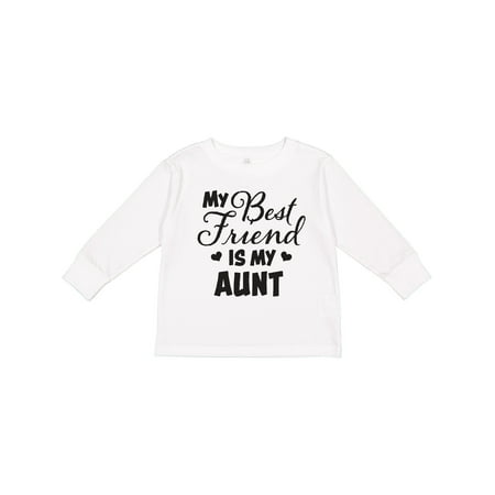 

Inktastic My Best Friend is My Aunt with Hearts Gift Toddler Boy or Toddler Girl Long Sleeve T-Shirt
