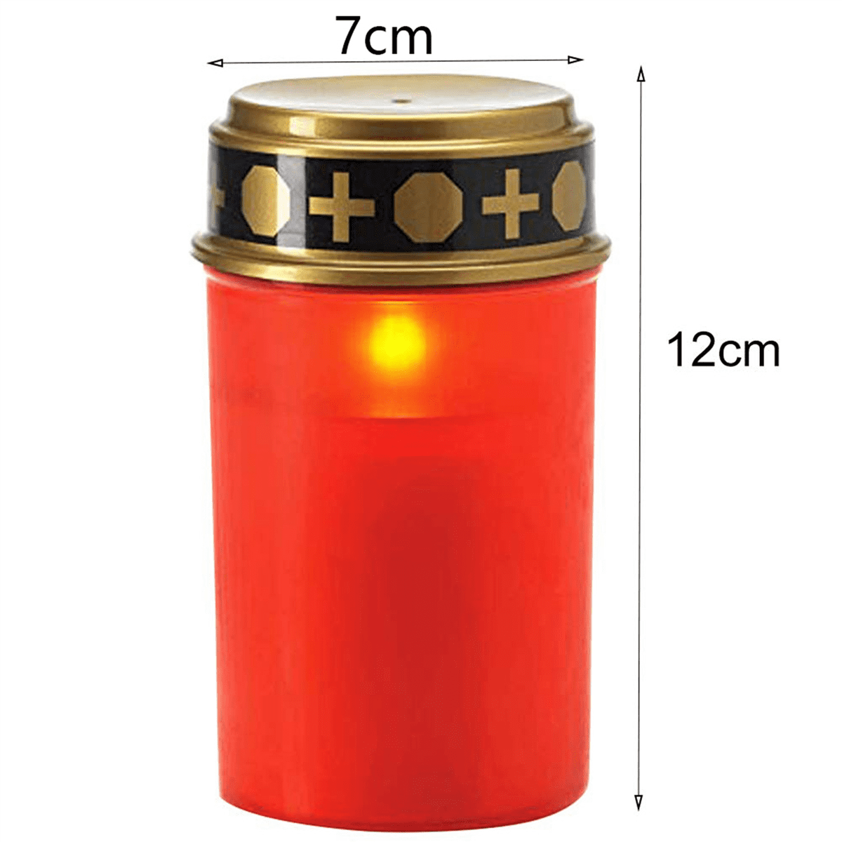 4X Grave Candle for Cemetery Grave Solar Lights with Lighting LED Grave