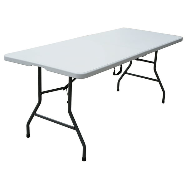 6 Foot Bi Fold Folding Table Plastic, 6 Ft Plastic Folding Tables