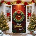 thumbnail image 4 of Kumdkd Festive Christmas Door Curtain - 35.43 x 70.87 inch Santa Pattern Door Cover for Party & Holiday Decor (Multicolor, Polyester), 4 of 6