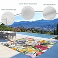 thumbnail image 3 of Vibrant Tropical Floral Outdoor Rug 3x5 Ft - Reversible Patio Rug Outdoor Camping Rugs, Leafy Greenery Multicolored Botanical Indoor Outdoor Area Rugs, Non-Slip Outdoor Carpet Runner for Deck/Porch, 3 of 8
