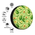thumbnail image 4 of Fotbe Green Avocado Funda de Llanta de Repuesto con Estampado, Engrosada, Ajuste Universal para Jeep, Remolque, RV, SUV, Camión-14 inch, 4 of 6