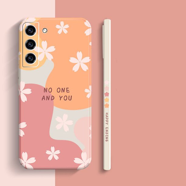 Funda cuadrada de silicona con dibujos de flores para Samsung Galaxy, funda para Samsung Galaxy A34, A54, A13, A23, A33, A53, A32, A52, 5G, S23, S22 Ultra Plus, S21 FE, Note20 Fivean unisex