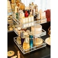 thumbnail image 2 of Organizador de maquillaje Hersoo con rotación de 360 grados, dorado, con espejo, 2 of 4