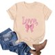 thumbnail image 5 of RKSTN Valentines Gift Valentine Shirts for Women Oversized Crewneck Valentine's Day Graphic Print Short Sleeve T Shirts Pullover Top Womens Casual Round Neck Plus Size Loose Comfy Summer Tee Shirts, 5 of 6