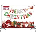 thumbnail image 2 of 9 x 6 ft Large Christmas Backdrop Merry Christmas Party Decoration Xmas Photo Background Christmas Party Photography Background Decoration Outdoor Indoor Banner Cover, 2 of 5