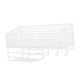 thumbnail image 5 of Cesta de pared colgante de alambre de metal resistente, organizador de cocina, cesta de almacenamiento rectangular S blanca con gancho, 5 of 9