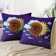 thumbnail image 3 of LALILO Throw Pillow Covers Solar Moon With Human Sun Sky With Cushion Cover 18" x 18", 2 Pack, 3 of 6