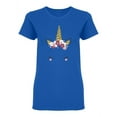thumbnail image 2 of Cute Unicorn Face Graphic Shaped T-Shirt Women -Image by Shutterstock, Female Small, 2 of 4