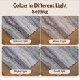thumbnail image 7 of Design&I 9'x12' Washable Area Rug Purple Ombre Grey Watercolor Wave Abstract Brushstroke Stripe for Dining Room, Basement, Large Office, Snag-Free, 7 of 7