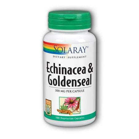 Echinacea Goldenseal Capsules - Solaray Echinacea and Goldenseal 100 Capsules