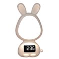 thumbnail image 2 of Fiudx Ofertas Relámpago Tres Engranajes Atenuación Continua Control Remoto Lámpara De Estado De Ánimo Linda Carga Enchufable Reloj De Doble Uso Lámpara Led Lámpara De Noche Dormitorio Alimentación De, 2 of 7