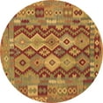 thumbnail image 1 of Ahgly Company Indoor Round Oriental Brown Traditional Area Rugs, 6' Round, 1 of 4