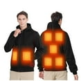 thumbnail image 2 of QATAINLAV Heated Sweatshirt Jackets for Women Men USB Electric 7 Heating Zones Zip Up Hoodie Long Sleeve Winter Coats with Pockets (Without Battery ) Black L, Gifts for Mom, 2 of 10