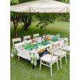 thumbnail image 3 of Outdoor Tablecloth with Umbrella Hole and Zipper, St. Patrick's Day Rectangle Table Cloth 60x84 Inch Waterproof Tablecloth, Spring Lucky Shamrocks Green Truck Country Picnic Table Cover for Patio, 3 of 7