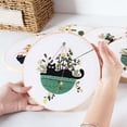 thumbnail image 6 of Cat Embroidery Kit For Beginners Floral Modern Botanical Hand Stitching Needle And Thread Set With Patterns And Instructions, 6 of 7