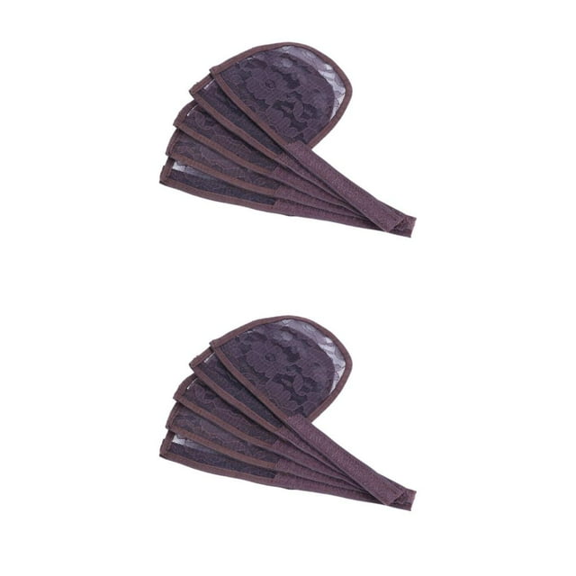 kurtrusly 5pcs Hair Net for Making Ponytail Caps Hair Wig Accessories Net Weaving brown length 19.2cm 2Set