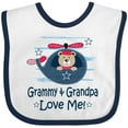 thumbnail image 3 of Inktastic Grammy and Grandpa Love Me Grandson Boys Baby Bib, 3 of 4