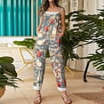 thumbnail image 3 of Fgvctg Easter Womens Overalls Wide Leg Pant Fashion Overall Bunny Graphic Sleeveless Easter Eggs Spaghetti Straps Jumpsuits Romper Bib Overalls Oversized Spring Pant With Pockets Gray 2XL, 3 of 4