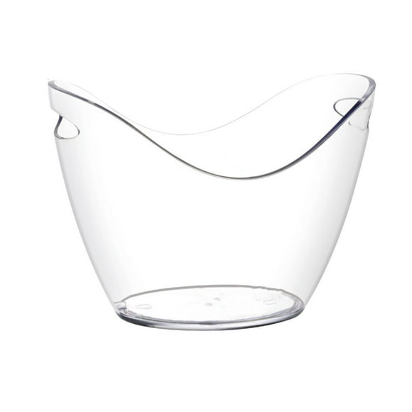 Cubo de hielo de plástico universal Bewildely enfriador de vino y cerveza 8L transparente