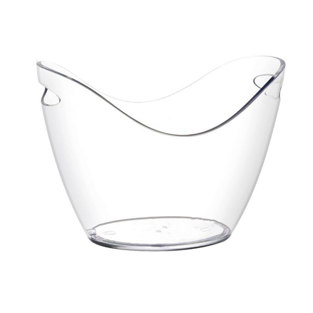 Bewildely Enfriador de vino de cerveza de barra de fiesta de plástico, además de cualquier celebración, universal para una variedad de bebidas Cocina y Comedor 8L totalmente transparente