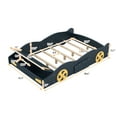thumbnail image 2 of Full Size Race Car Bed Frame,Car-Shaped Full Bed Frame with Storage and Wheels,Slats Included,90.6"x55.3"x15.7",Blue, 2 of 8