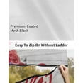 thumbnail image 6 of 4th of July RV Awning Sun Shade Screen 9'X7' Red Blue Rose Mesh Sunscreen Floral America Wood Grain Awning Shade Screen with Zipper UV Blocker Completed Kits Outdoor Canopy for RV Motorhome Camper, 6 of 7