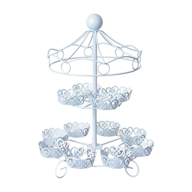 Soporte multiusos para magdalenas, soporte de exhibición para servir, bandeja para servidor de exhibición de pasteles para decoración de fiestas