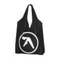 thumbnail image 2 of Bolsas de supermercado Aphex Twin, duraderas, grandes, reutilizables, reciclables, plegables, resistentes, ecológicas, lavables, con bolsa adjunta, 2 of 4