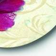 thumbnail image 2 of Designart 'fleur d'Anémone Peinte à la Main Rouge' Art Mural Rond en Métal Style Ferme, 2 of 3
