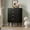 Black, variant on Bingirl 4 - Drawer Modern Bedroom Dresser: Wood Storage Chest and Organizer Unit, Small Fluted Nightstands for Closet