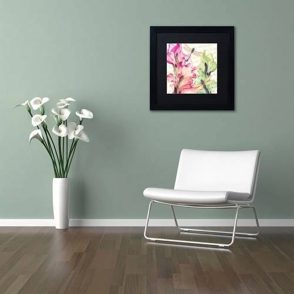 Trademark Fine Art "Dragonfly Morning II" Canvas Art by Color Bakery Black Matte, Black Frame