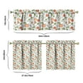 thumbnail image 6 of Rod Pocket Kitchen Curtain Set 3-Piece, 27.5x36 Inch Valance & Tier Drapes, Polyester Pongee Cafe Curtains for Living Room, Bathroom, Farmhouse Rustic Country Window Treatments., 6 of 6