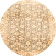 thumbnail image 1 of Ahgly Company Indoor Round Abstract Sun Yellow Oriental Area Rugs, 6' Round, 1 of 6