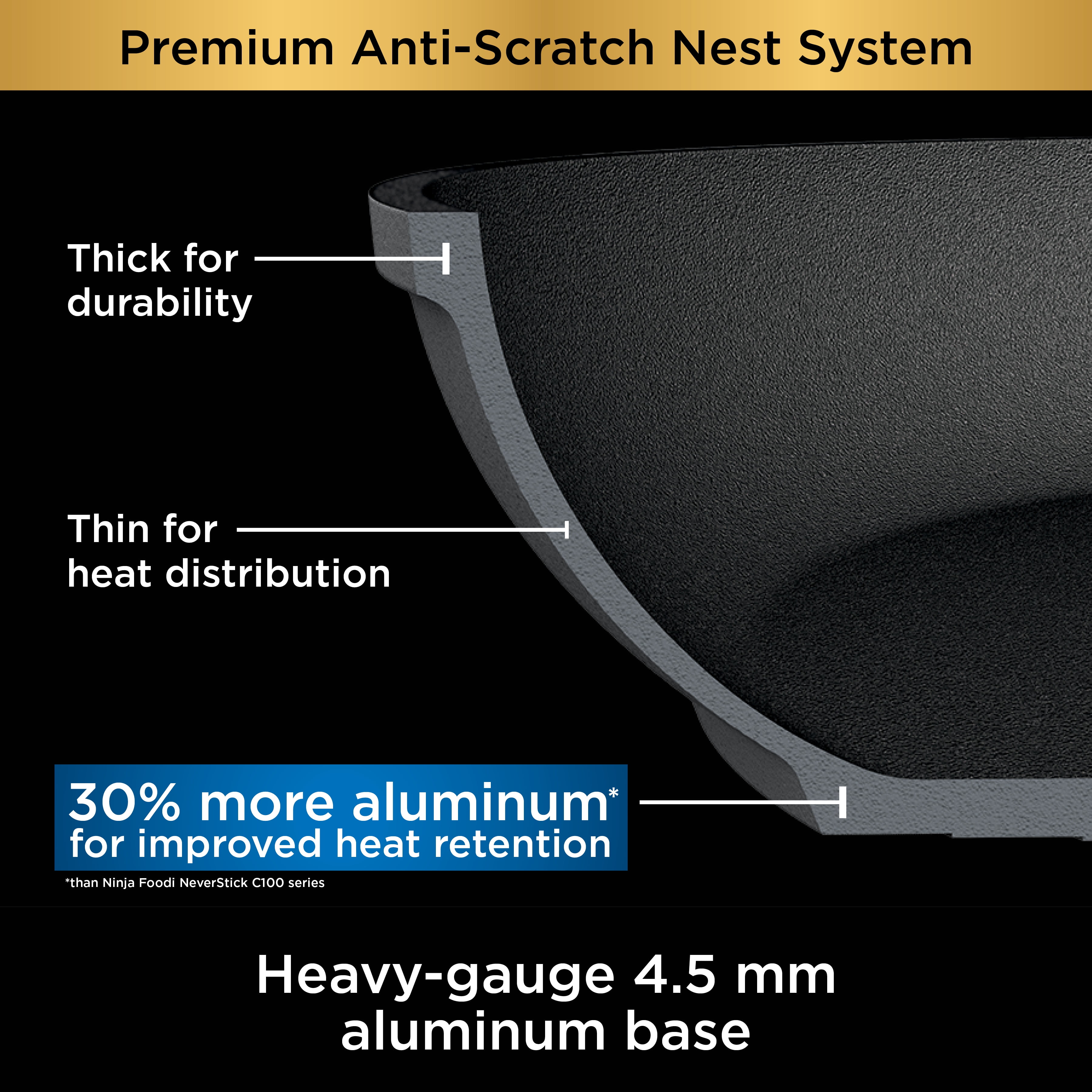 Best Buy: Ninja Foodi NeverStick Premium Anti-Scratch Nest System, 3-Piece  Cookware Set Black C53300