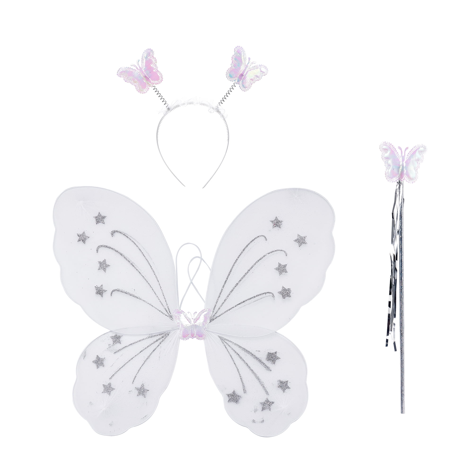 Kids Fairy Wing Costume Set 3Pcs Butterfly Costume Angel Wings