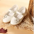 thumbnail image 4 of Girls Dress Shoes Mary Jane Flats Princess Flower Shoes Ballet Flats Party School Wedding Shoes(Toddler/Little Kid/Big Kid), 4 of 6