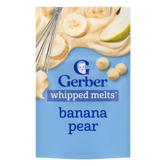 Gerber Natural Whipped Melts Baby Snacks Banana Pear, 0.85 oz Bag