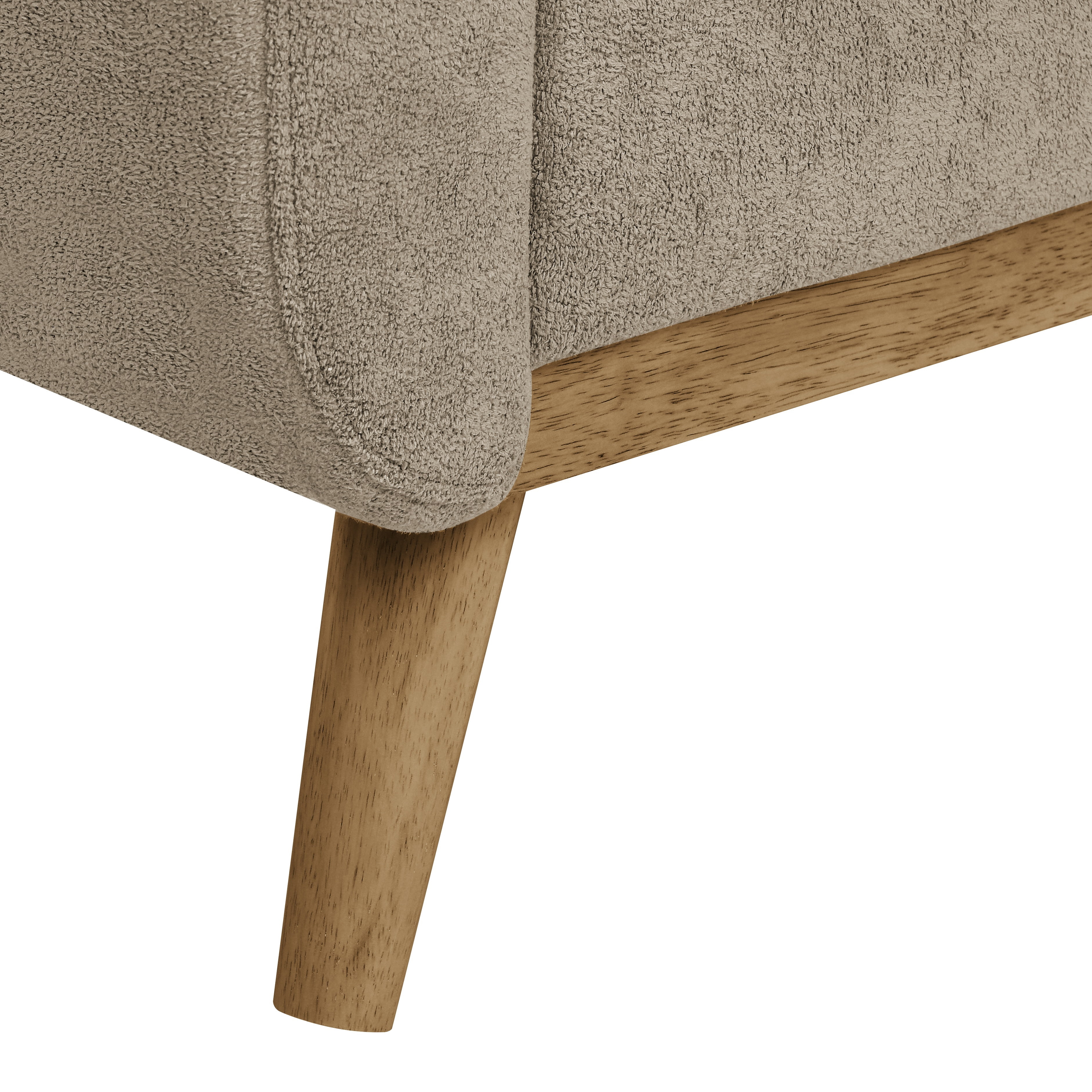 Aukfa 68" Small Sofa Couch Comfy Mid Century Modern Loveseat Sofa for Living Room Bedroom, Khaki