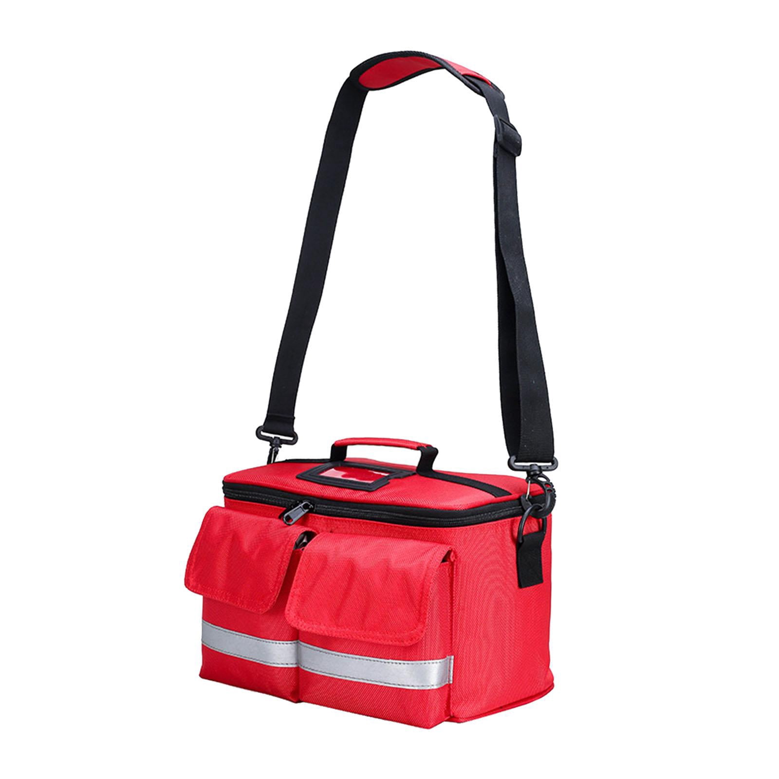 Wswqop First Aid Bag Bottle Organizer Storage Pouch Portable Zippered First Aid Kit Bag