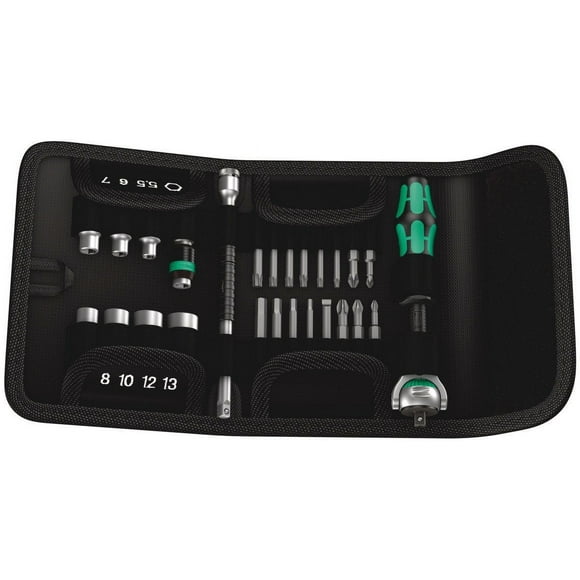 Wera Zyklop 1/4-Inch Socket and Bit Set with Pouch, 26-Pieces