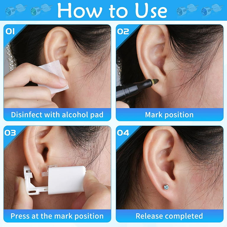 1-10Pcs Ear Piercing Gun Kit Disposable Healthy Safety Earring